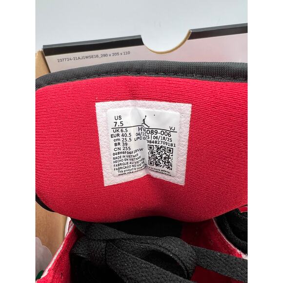 Air Jordan 1 Low “Patent Varisty Red Black” size 7.5 men’s main image 5